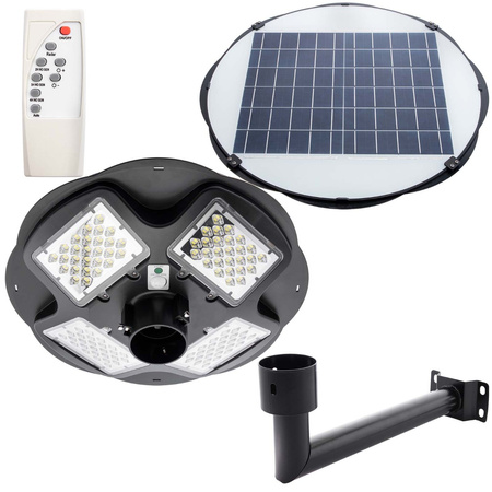 Pouliční lampa LED solární lucerna 200W IP65 mikrovlnný pohybový senzor + dálkový ovladač + držák