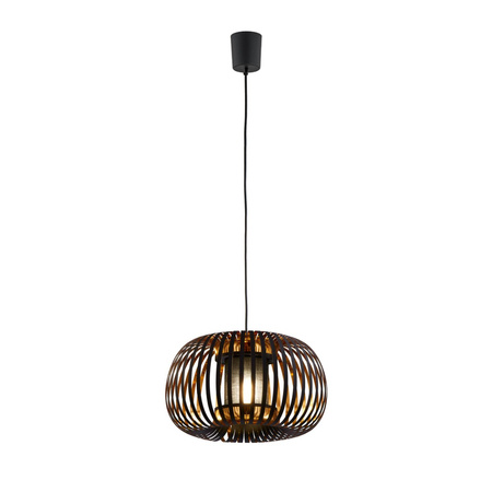 ROYAS BLACK/GOLD Závěsné stropní svítidlo černé a zlaté moderní E27 6295 TK Lighting