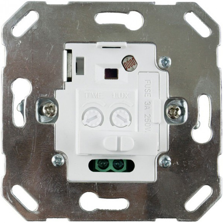 PIR pohybový a soumrakový senzor. zapuštěná montáž. 160°. 9m. vnitřní pro krabici. bílá