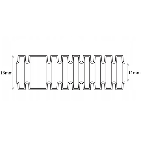 Vlnitá trubka RKGS 16mm 750N trubka s dálkovým ovládáním pro ochranu kabelu 50m černá AKS ZIELONKA