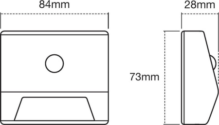 Schodišťové svítidlo Nightlux LED bílé 0.3W 10lm 4000K IP54 snímač pohybu Ledvance