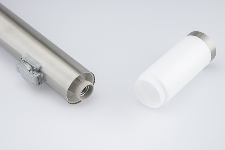 Venkovní zahradní lampa E27 SILVER SLOUP 65cm se zásuvkou 230V