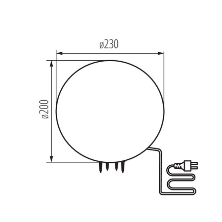 Venkovní kulové LED svítidlo E27 IP65 Ground Grey STONO Kanlux