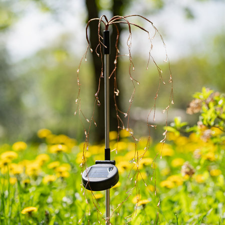 ADONIS 3000K LED solární zahradní lampa poháněná dekorativním stromem LUMILED