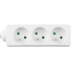 Síťová prodlužovací šňůra Zástrčka - 3x uzemněná zásuvka Napájecí pásek 3m 3x1,5mm 16A Bílá