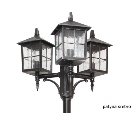 Venkovní zahradní lampa LANTERN E27 Venice OGMWN 3 KW 180-280cm černá Su-Ma