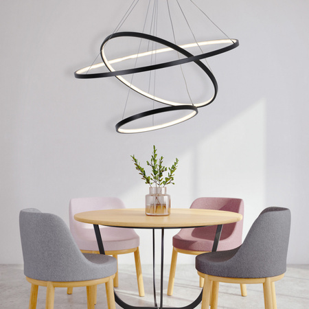 Závěsná lampa 60W 8000lm 4000K Neutrální 120° Černá LEA Sanico Goldlux