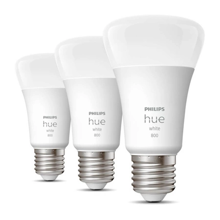 3PAK LED žárovka E27 A60 9W 2700K Warm PHILIPS HUE White Bluetooth Zigbee