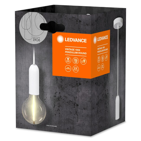 E27 závěsné stropní svítidlo bílé Vintage 1906 kyvadlo Ledvance