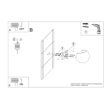 Nástěnné svítidlo Nástěnné svítidlo 2x G9 Concrete Grey GLOBE Persian Indigo SL.1362 Sollux