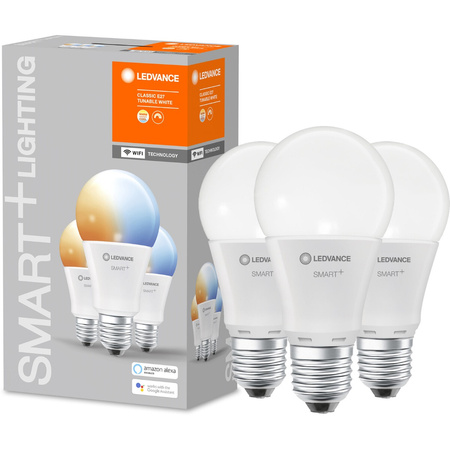 3x LED žárovka E27 A75 14W 1521lm CCT LEDVANCE SMART+ WiFi Stmívatelné