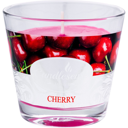 Vonná dekorativní svíčka ze skla Cherry
