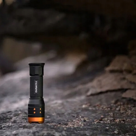 Hliníková LED svítilna ruční taktická baterie 3xAAA 350lm 3 režimy DURACELL