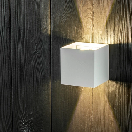 LED zahradní nástěnná lampa 2x4W 3000K Nastavitelná nahoru a dolů Bílá RIKO KOBI