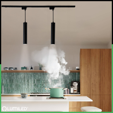 Závěsné závěsné svítidlo Rail 29cm Reflector GU10 LED SOPLO Black LUMILED