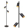 Stojací lampa 3x GU10 černá zlatá MARIBEL Sanico Goldlux
