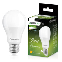 Žárovka LED E27, A65 15W = 120W 1952lm 4000K Neutrální bílá 260° LUMILED