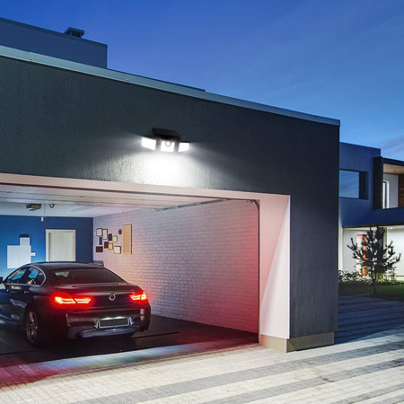 Solární Relektor Lampa 74x LED 15W 450lm Senzor studeného pohybu IP65