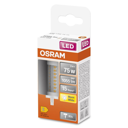 LED žárovka R7s 78mm 8.2W = 75W 1055lm 2700K Teplá bílá 300° OSRAM STAR