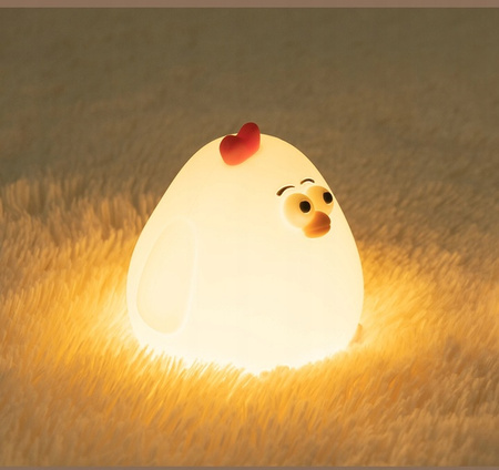 Dětské stolní LED noční světlo 1W 17lm 3000K teplá 360° bílá Chicken Masterled