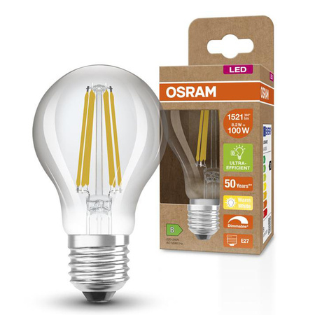 LED žárovka A60 E27 8,2W = 100W 1521lm 2700K Warm 300° Dimmable CLASSIC Osram