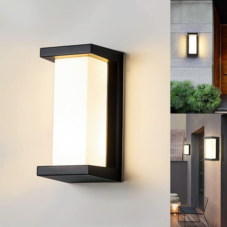 Zahradní lampa E27 HYDRA Nástěnná lampa Elevation Black