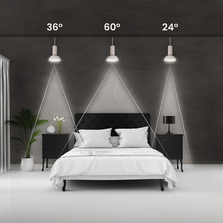 10x Žárovka LED GU10, 6W = 50W 580lm 6500K Studená bílá Nastavitelná 24° 36° 60° LUMILED