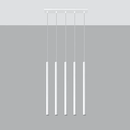 PASTELO 5xG9 Závěsné stropní svítidlo Minimalistické bílé SOLLUX