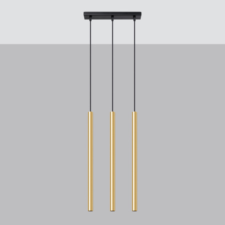 PASTELO 3L Závěsné stropní svítidlo 3xG9 zlaté Moderní SOLLUX