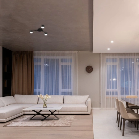 Stropní lustr 3x GX53 LED černý Moderní Videx