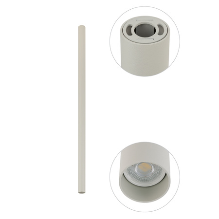 Povrchová montáž GU10 SPOT TUBA Grey FOURTY L 10895 Nowodvorski