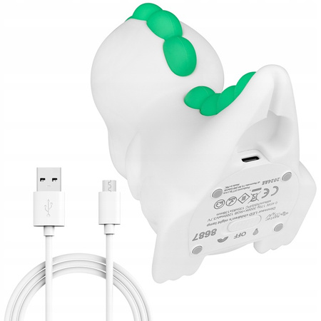 Dětské LED dinosauří dekorativní noční světlo 2,5W 25lm 3000K teplá bílá RGB 360° White Masterled