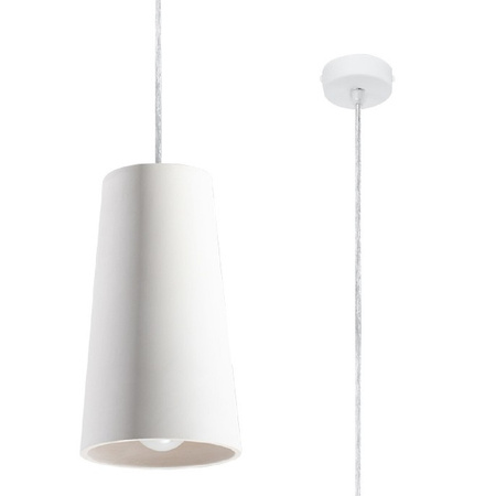 GULCAN GU10 Závěsné stropní svítidlo Keramický převis Minimalistická bílá SOLLUX