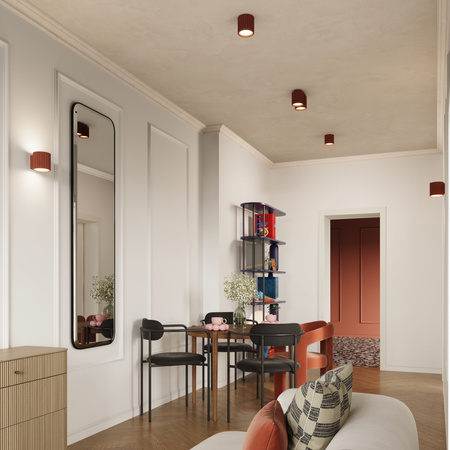 Nástěnné svítidlo Nástěnné svítidlo G9 hliník okrově červená Aura Deep Space SL.1801 Sollux