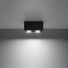 Svítidlo pro povrchovou montáž QUAD MAXI 2xGU10 Obdélníkové minimalistické černé SOLLUX