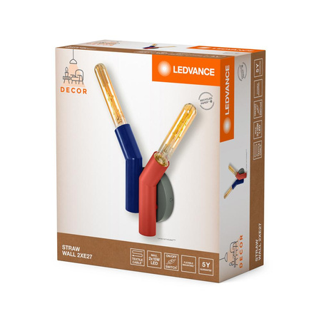 Dekorativní nástěnné svítidlo Nástěnné svítidlo E27 pro povrchovou montáž E27 vícebarevné Dekor Ledvance