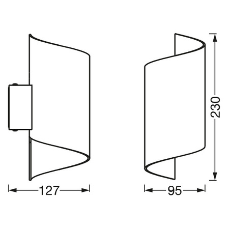 Nástěnné svítidlo SMART+ WIFI Chytré nástěnné svítidlo 12W ORBIS TWIST BLACK LEDVANCE