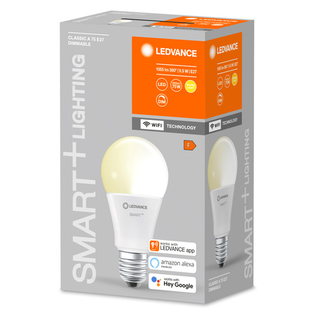 LED žárovka E27 A60 9.5W 1055lm 2700K Teplá bílá LEDVANCE SMART+ WiFi Stmívatelné