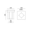 Podlahová římsa Square GU10 IP67 Chrome Ingress Kobi