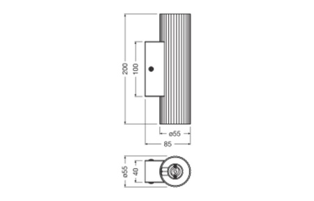 Dekorativní nástěnné svítidlo Povrchová nástěnná lampa GU10 Black Decor Ledvance