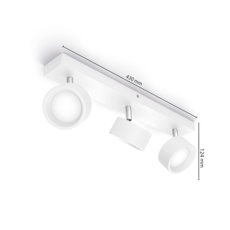 LED reflektorová stropní lampa 16,5W 1650lm 2700K bílá Brother Philips