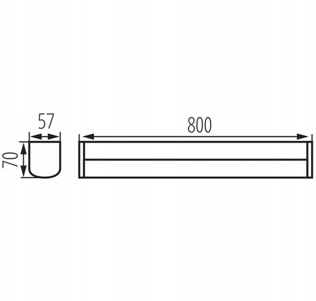 LED nástěnné a stropní svítidlo koupelnové svítidlo s vypínačem 20W 4000K IP44 80cm chrom KANLUX