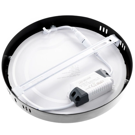 Přisazené stropní svítidlo LED panel 18W 4000K Černé kulaté Proma LVT