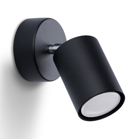 Nástěnné svítidlo LEMMI 1 GU10 Black Minimalist SOLLUX