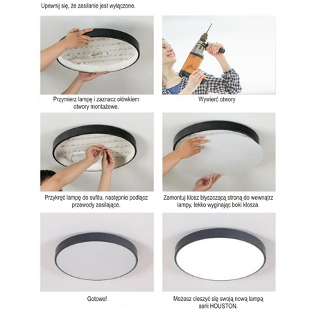 LED stropní plafon 80W 4000K CRI>85 HOUSTON White 80cm