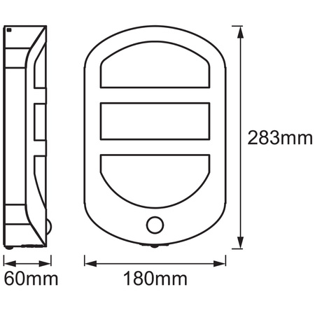 Nástěnné svítidlo fasádní nástěnné svítidlo 12.5W 630lm 3000K Pohybový senzor Endura STYLE PLATE WALL LEDVANCE