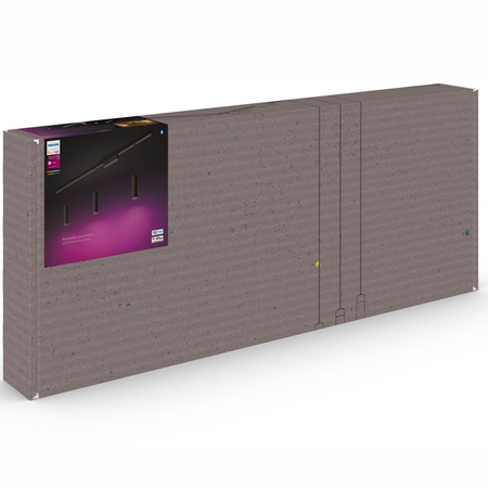 Perifo Lighting Rail Kit 1,5 m + 3x LED závěsné světlo 15,6 W CCT RGB Philips HUE Bluetooth Black