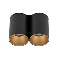 EYE TONE II Plafondová lampa 8087 Nowodvorski Černo-zlatá 2xGU10 Stropní bodová lampa Moderní