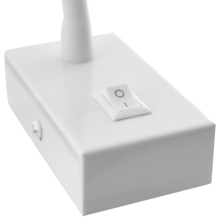 LED nástěnná lampa Flexibilní nástěnná lampa na čtení LEO 3W 4000K bílá