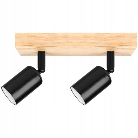 Bodové stropní svítidlo Tuba Reflektor Halogenové svítidlo 2x E27 Pohyblivé Černohnědé Eos Masterled